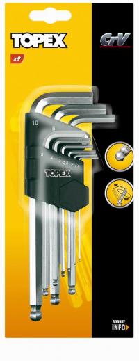 Hex-key komplekts 9 gab, 1.5-10mm CV