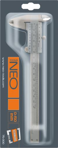 Bīdmērs 150mm, nerūsējošā tērauda [мм] - 0-155, [мм] -  /-0,02